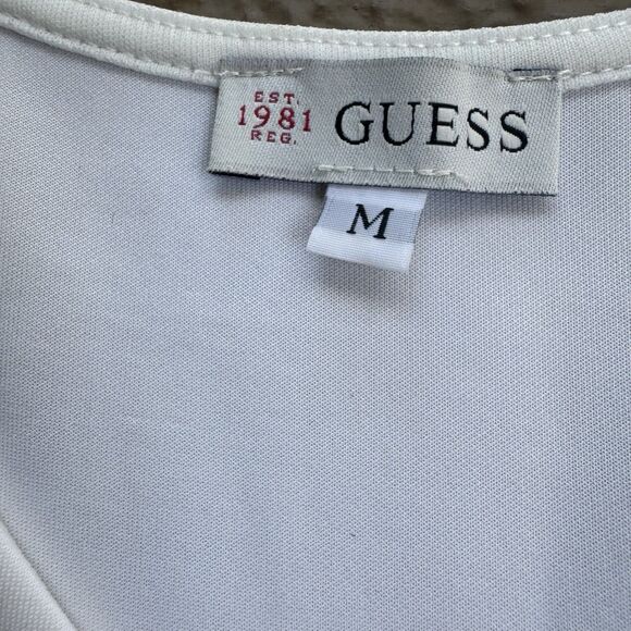 Guess Los Angeles White Summer Stretch  Dress Womens Size M - Picture 8 of 9